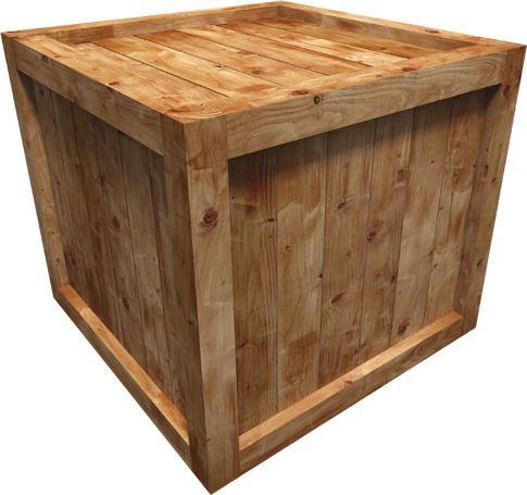 Closed solid wooden box